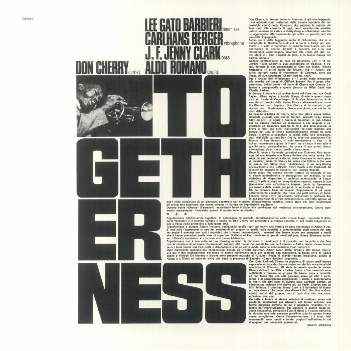Gato Barbieri ガトー・バルビエリ & Don Cherry ドン・チェリー - Togetherness 限定再発アナログ・レコード