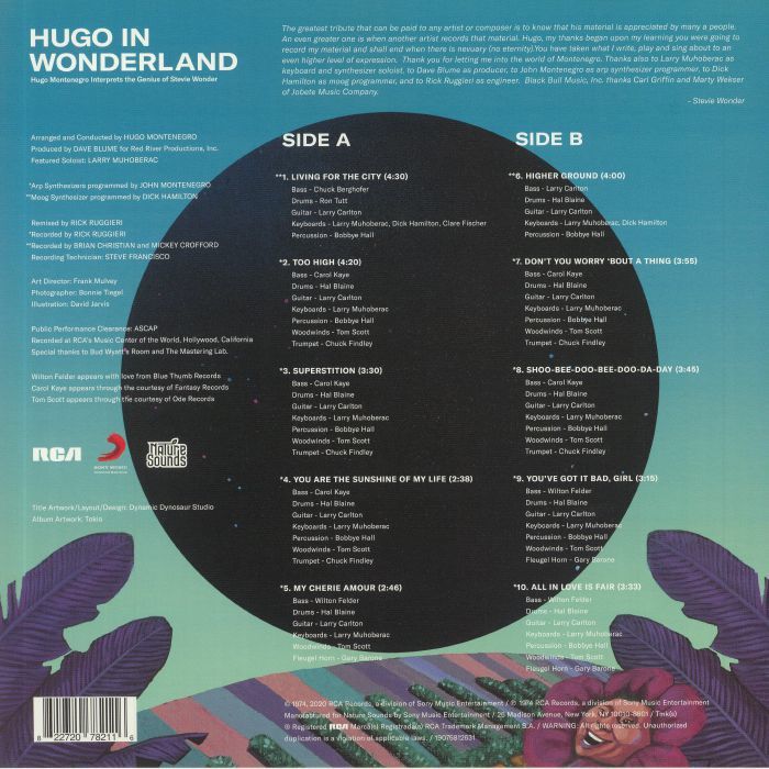 Hugo Montenegro - Hugo In Wonderland (Hugo Montenegro Interprets The Genius Of Stevie Wonder) 1,200枚限定再発アナログ・レコード