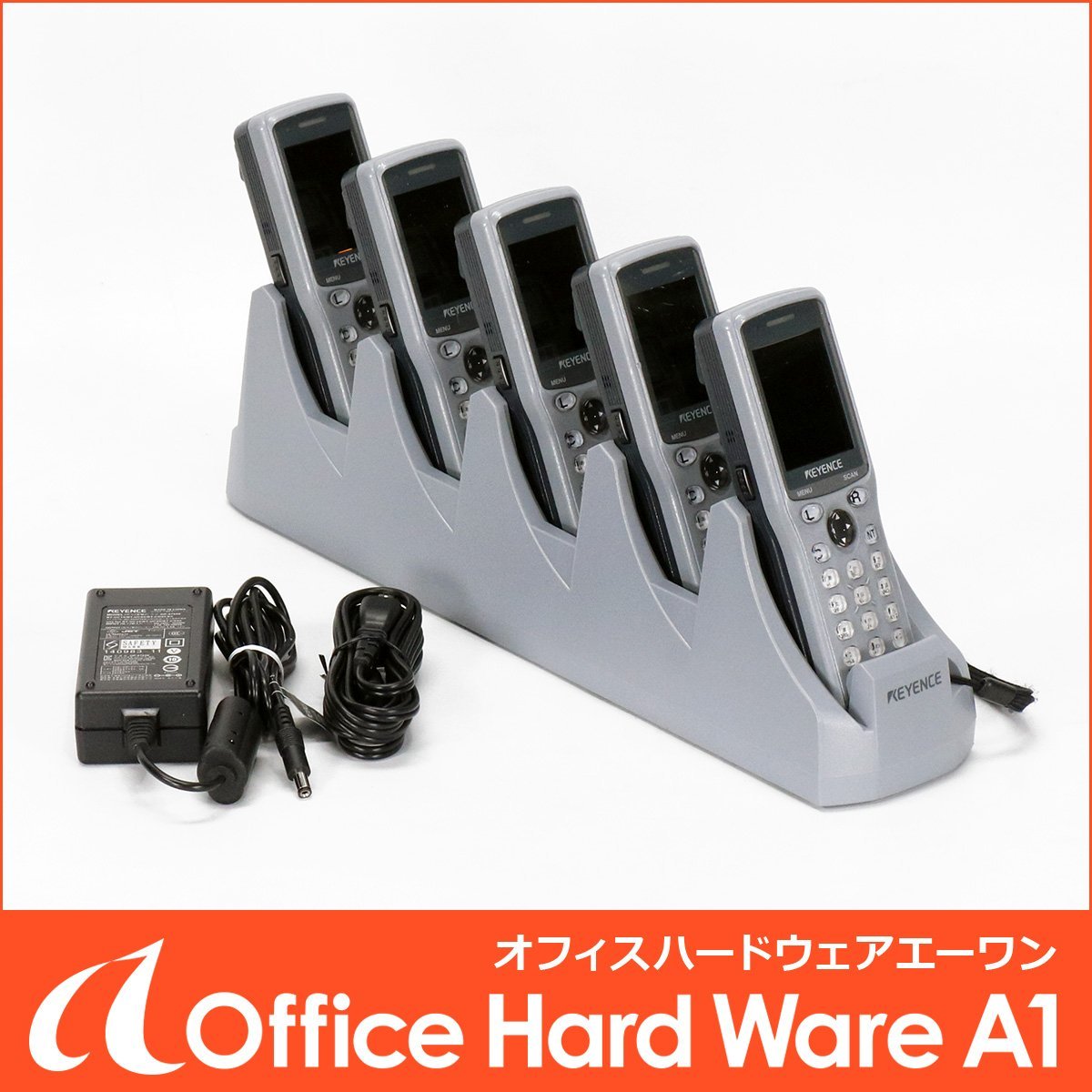 KEYENCE BT-1550WB 5台セット 二次元コード(QRコード)対応ハンディターミナル 5連充電器付属 バッテリー無【 バーコードリーダー】#I 2