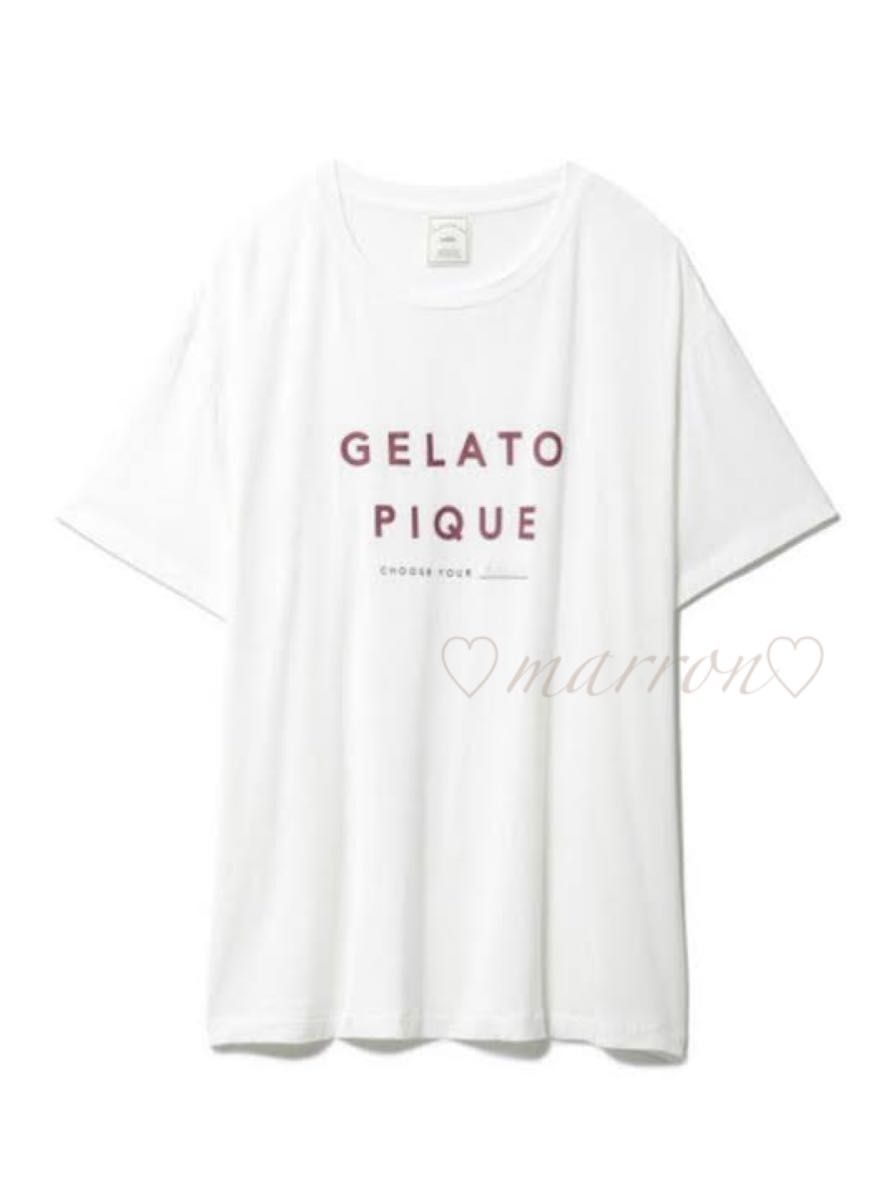 【gelato pique】5モチーフワンポイントTシャツ&5モチーフロングパンツ　オフホワイト
