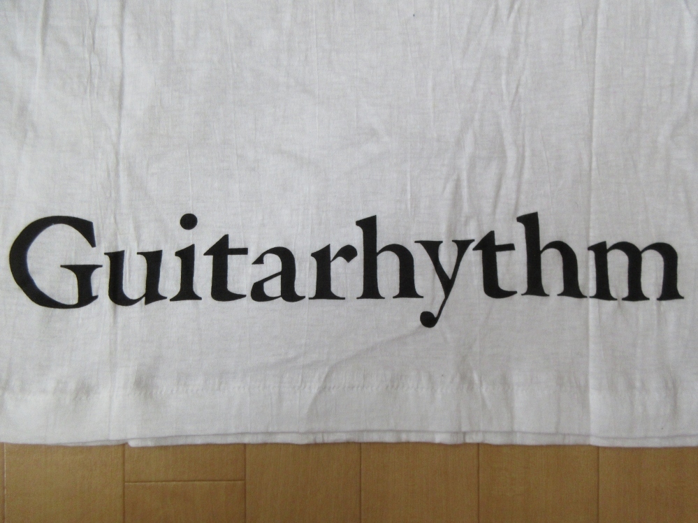 90's 布袋寅泰 GUITARHYTHM II Tシャツ M～L位 白 Tomoyasu Hotei ギタリズム BOOWY COMPLEX Fernandes フェルナンデス ギター 幾何学模様_画像6