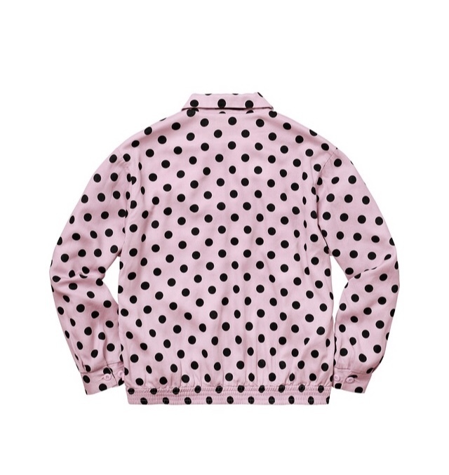 18 ss Supreme Polka Dots Rayon Work Jacket Light Pink size: S 国内正規 新品未使用 即発送可 他多数出品中_画像3