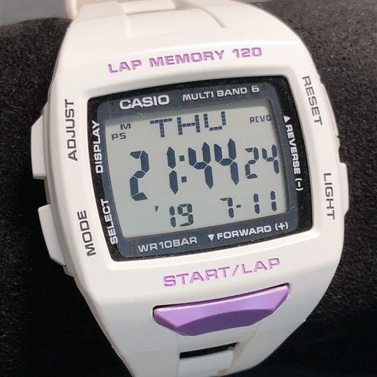 【カシオ】 フィズ 新品 腕時計 STW10007JF LAP MEMORY 120 電波ソーラー CASIO 男性 未使用品 メンズ ホワイトのサムネイル