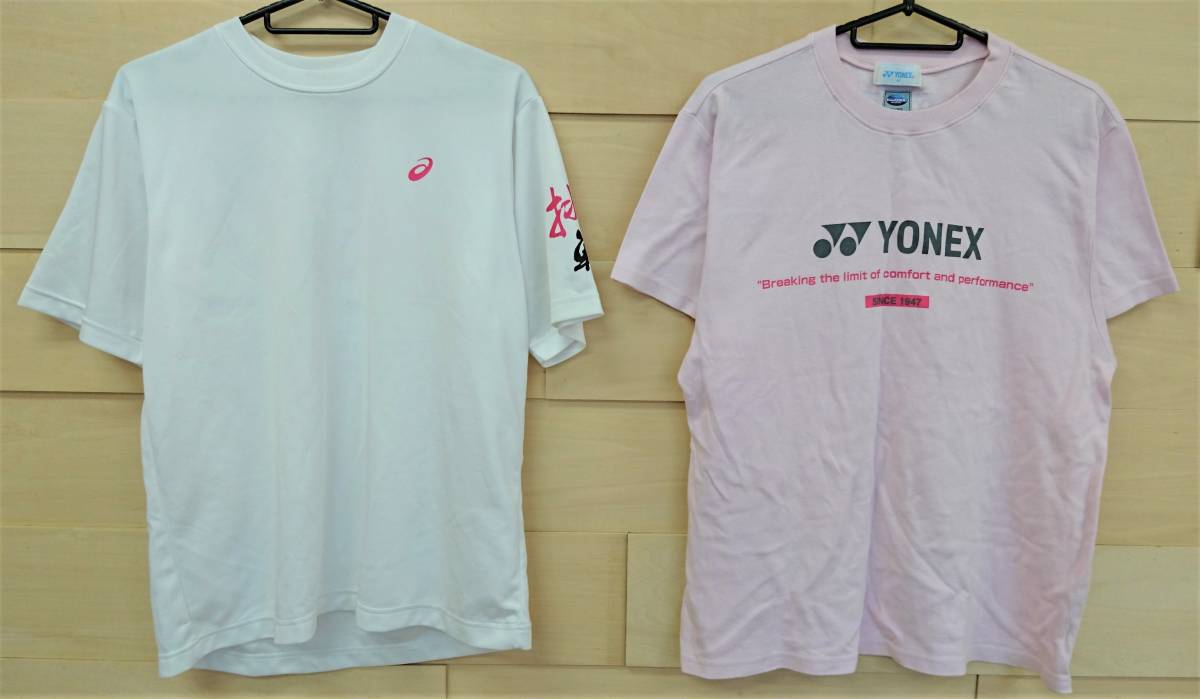 半袖Tシャツ2点セット YONEX asics レディース Mサイズ 01