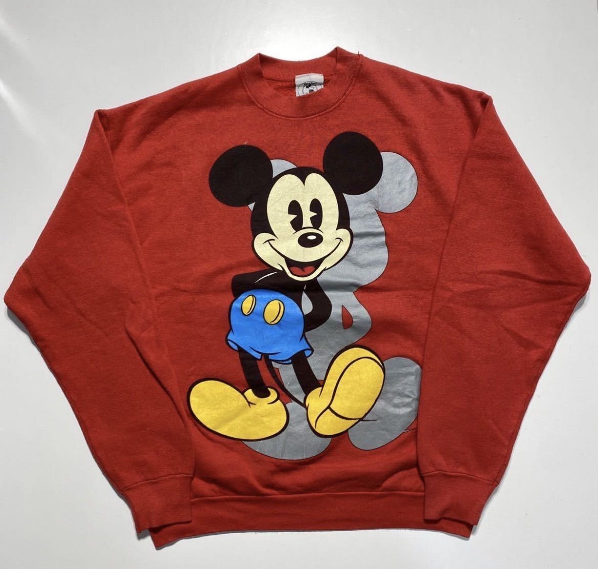 【XL】80s 90s Disney Mickey Mouse Print Sweat 80年代 90年代 ディズニー ミッキーマウス プリント スウェット USA製 R1054_画像1