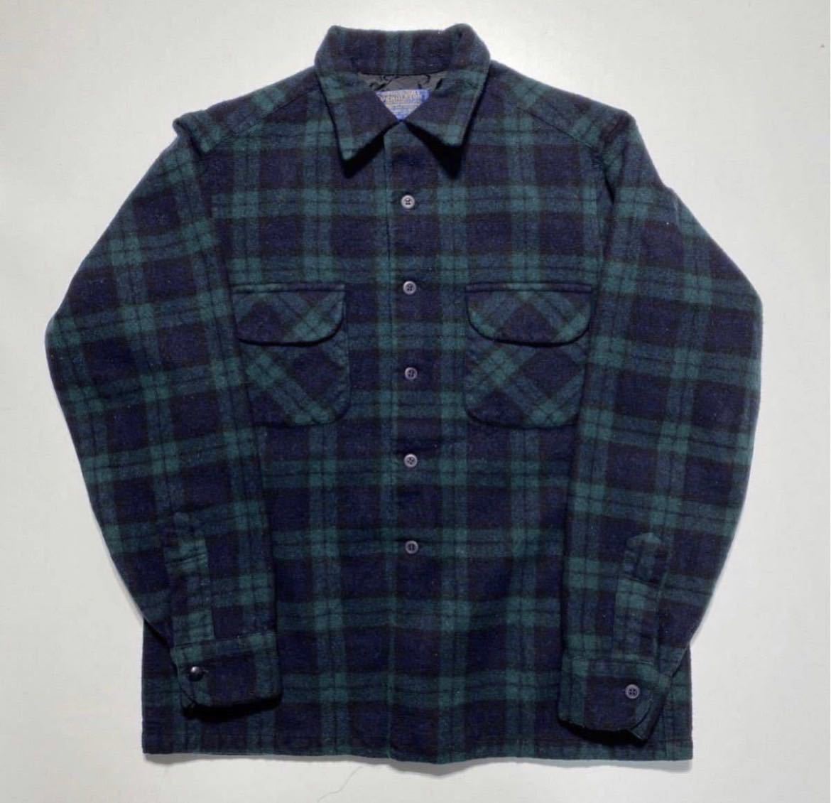 【L】70s Vintage PENDLETON Wool Shirt Made In USA 70年代 ヴィンテージ ペンドルトン ウール シャツ USA製 Y546_画像1