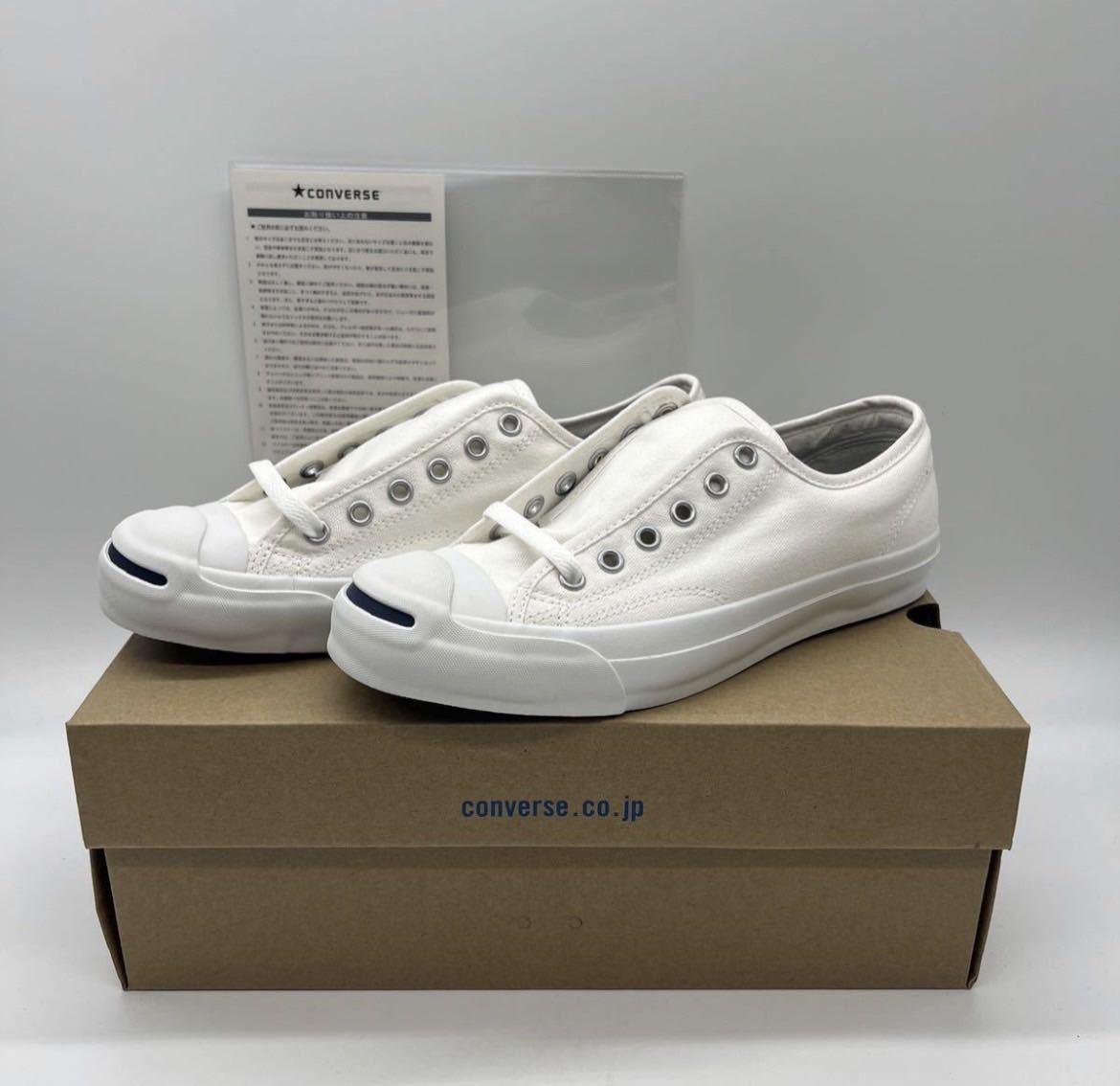 【25cm】新品 CONVERSE JACK PURCELL WHITE コンバース ジャックパーセル ホワイト ローカット (1R193) 2901_画像1