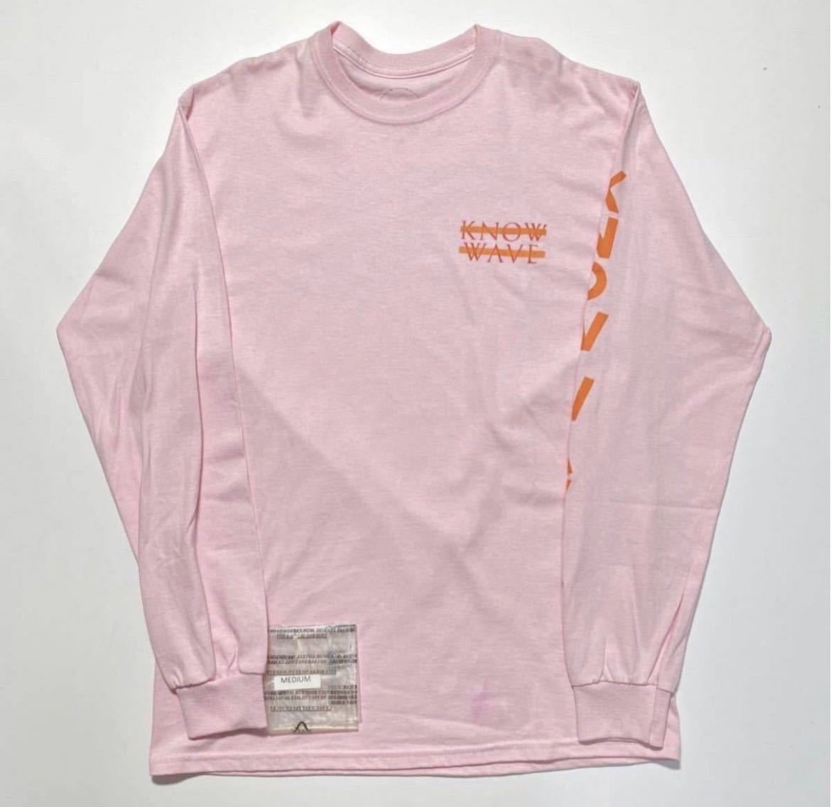 【M】KNOW WAVE ARM LOGO L/S Tee PINK ノーウェーブ アーム ロゴ ロングスリーブ Tシャツ ピンク ロンT 長袖Tシャツ Y739