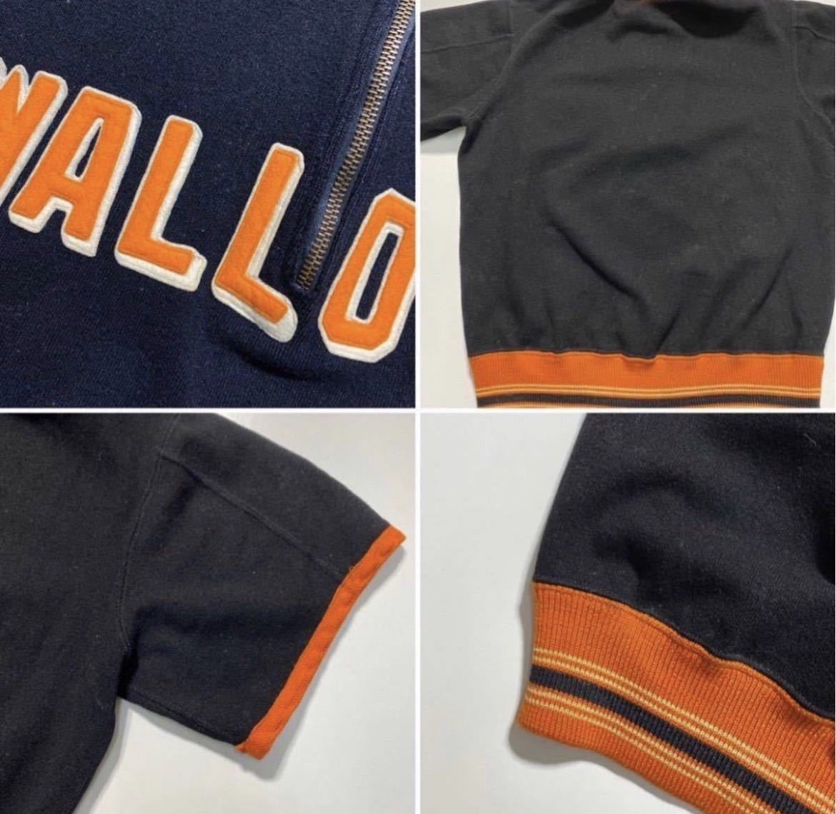 【40】40s Vintage wilson Halfzip S/S Jacket WALLOWA COUGARS 40年代 ヴィンテージ ウィルソン ハーフジップ 半袖ジャケット USA製 Y1222_画像5