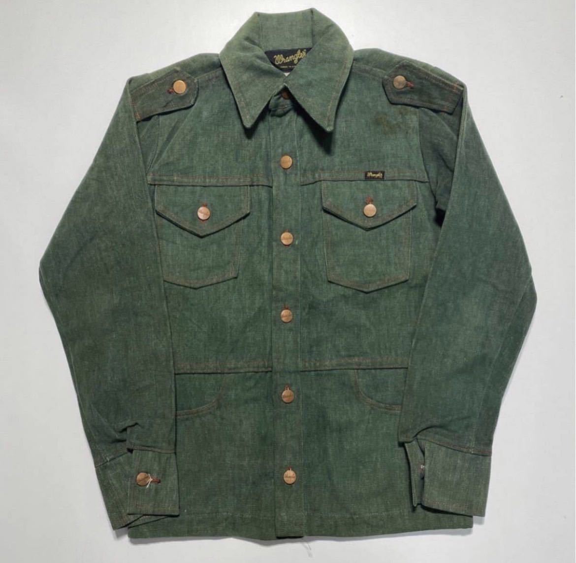 【14】1970s Vintage Wrangler Bush jacket Green 1970年代 ヴィンテージ ラングラー ブッシュ ジャケット グリーン Y964