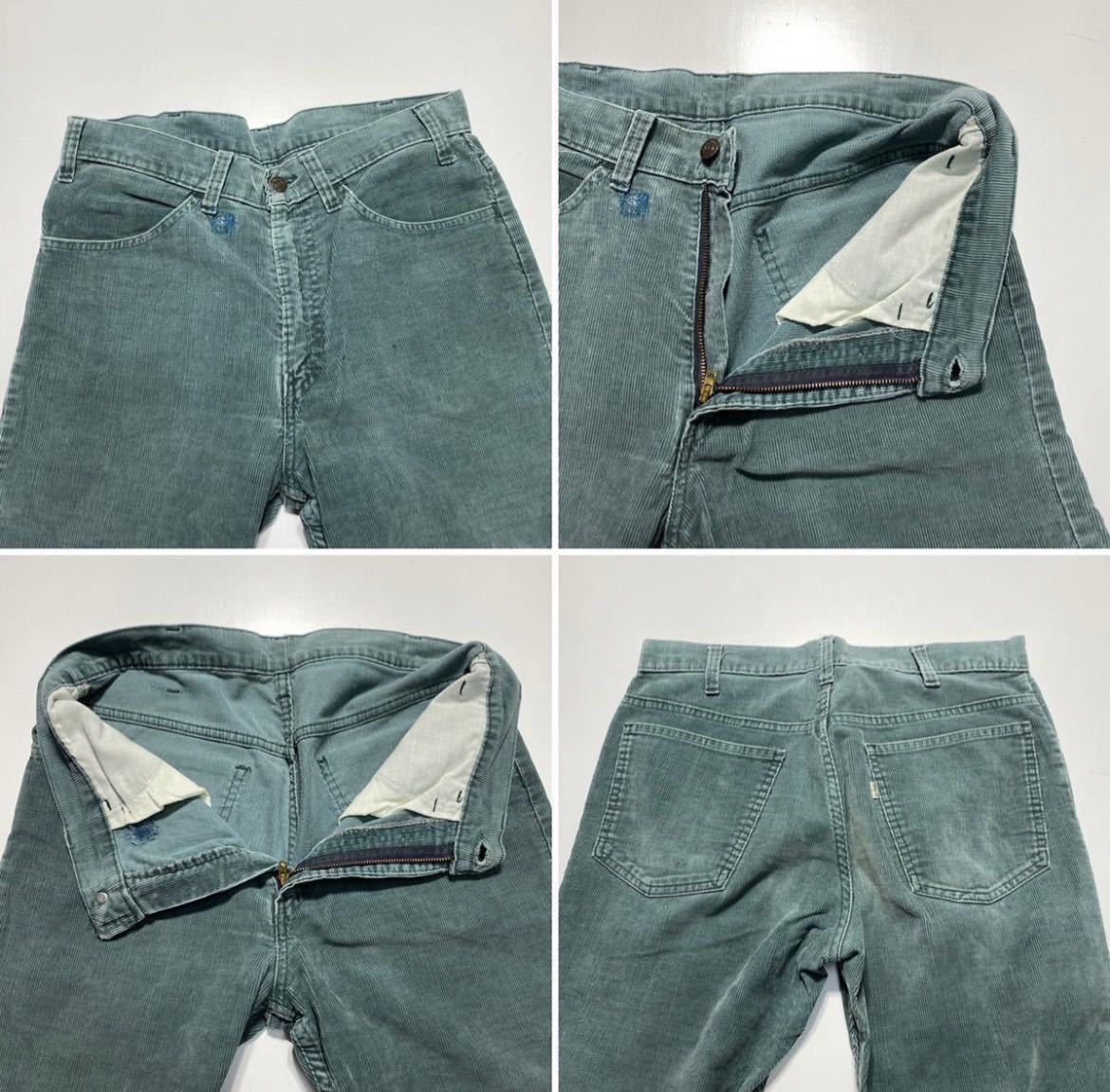 【W32/L34】70s Levi's 519-1532 Corduroy Pants 42TALON 70年代 リーバイス 519 コーデュロイ パンツ 42タロン USA製 R594_画像4