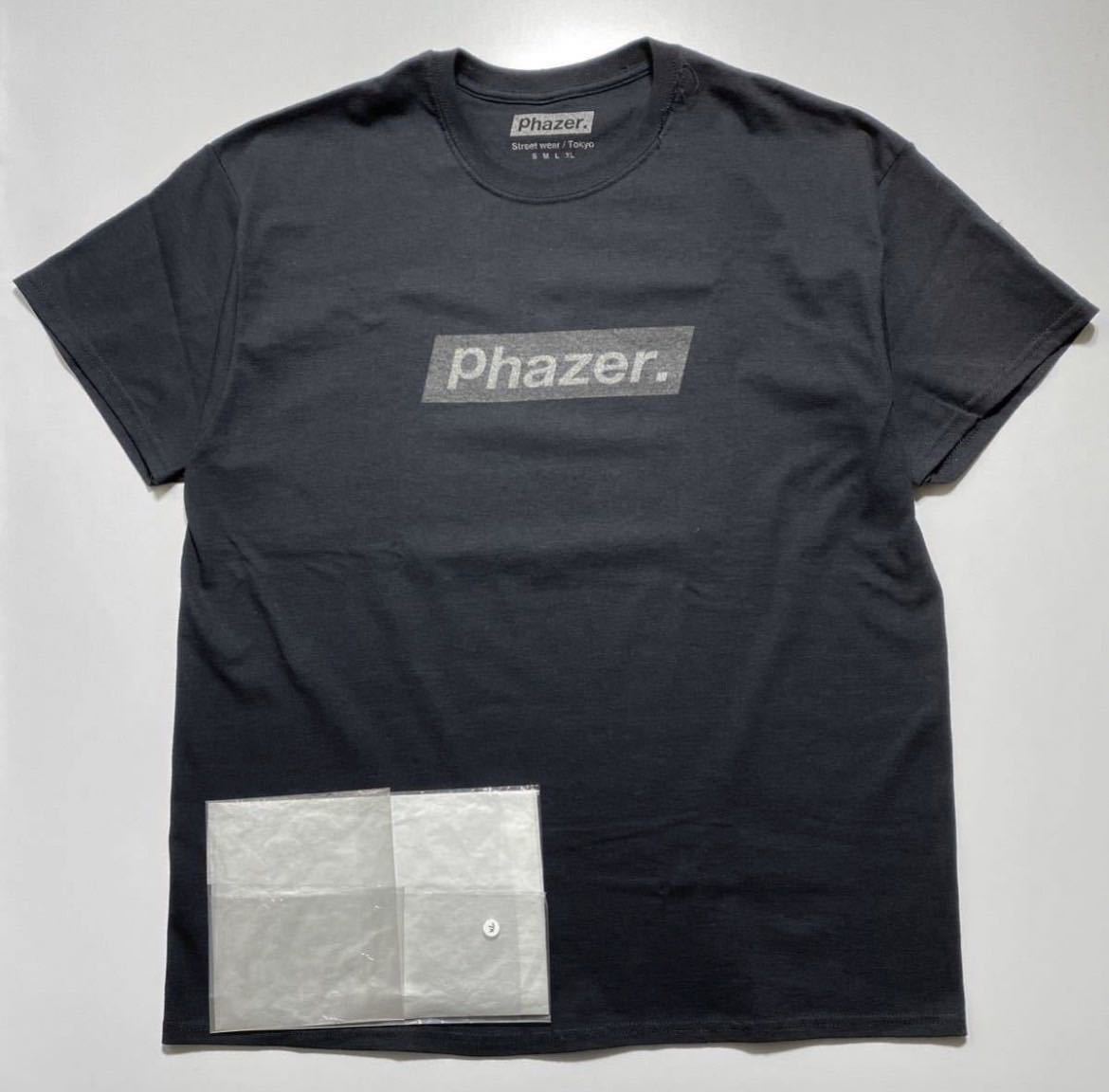 【XL】新品 Phazer Tokyo Box Logo Tee Black フェイザー トウキョウ 東京 ボックス ロゴ 半袖Tシャツ Tシャツ ブラック R1716の画像1