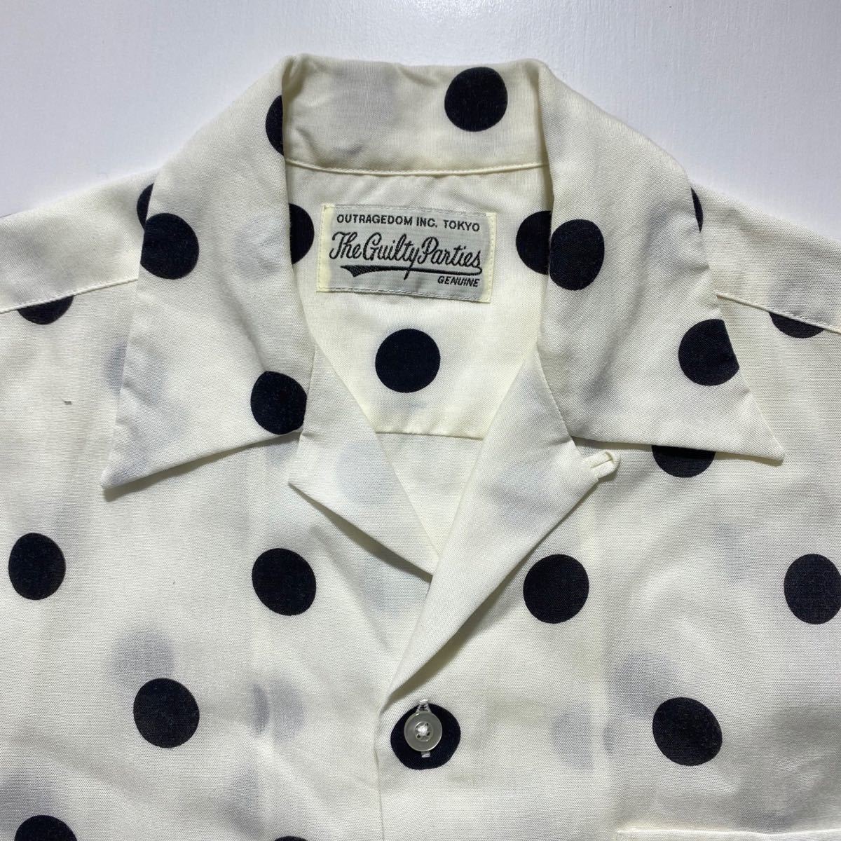 [XS]WACKO MARIA DOTS S/S HAWAIIAN SHIRT WHITE Wacko Maria dot pattern Hawaiian shirt aloha shirt short sleeves white G1907