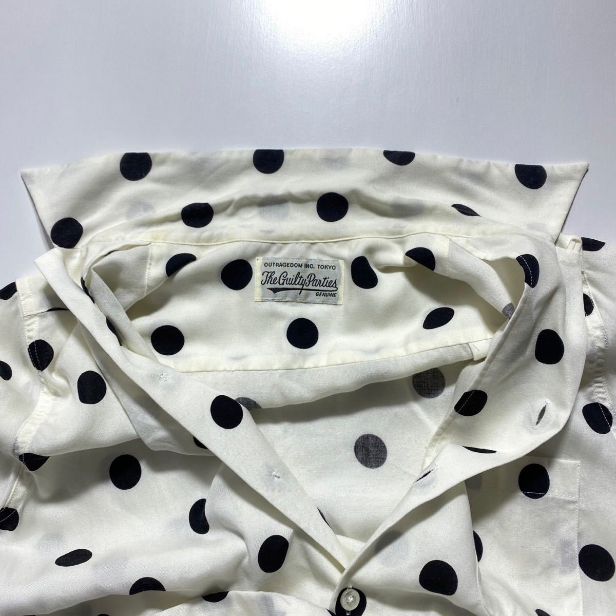 [XS]WACKO MARIA DOTS S/S HAWAIIAN SHIRT WHITE Wacko Maria dot pattern Hawaiian shirt aloha shirt short sleeves white G1907