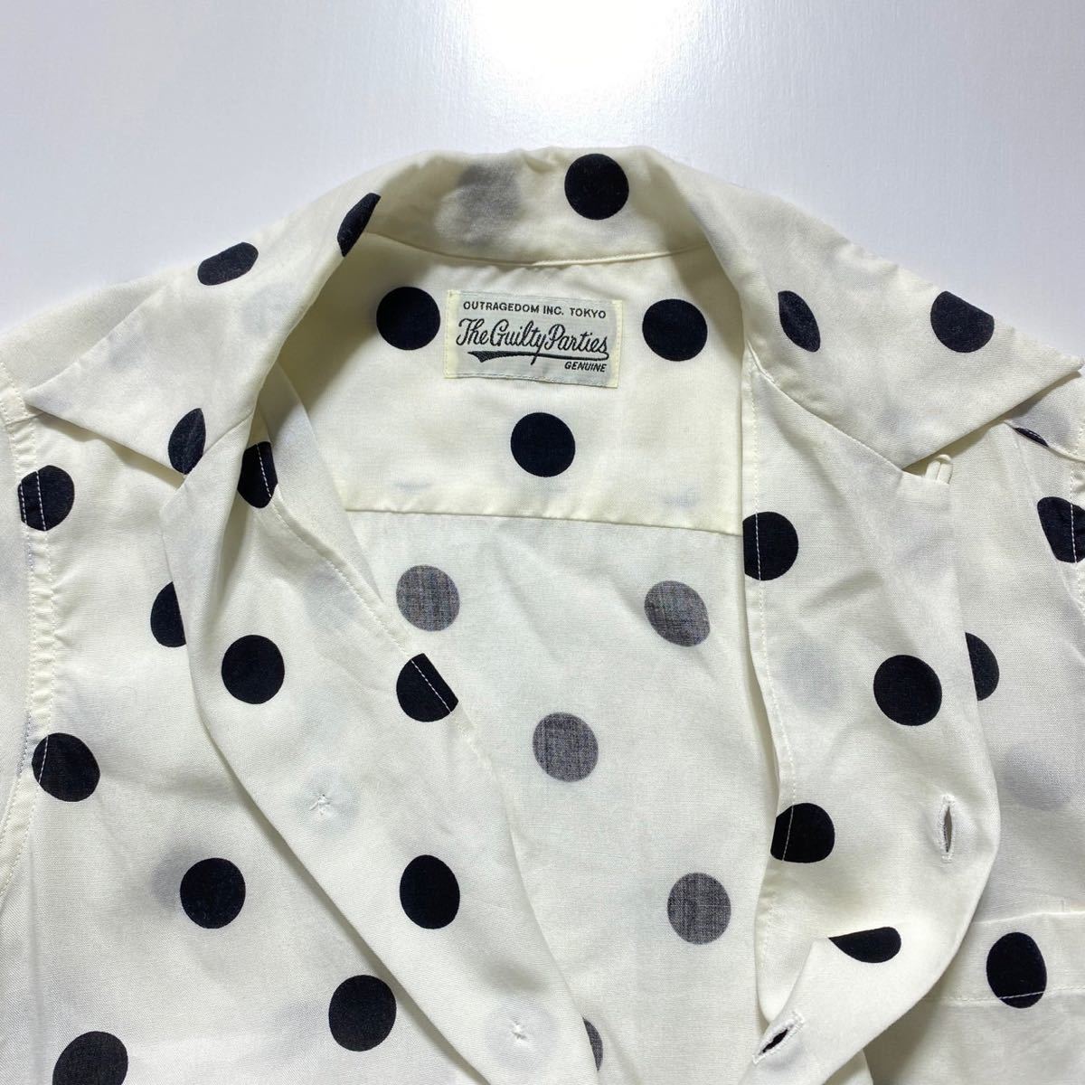 [XS]WACKO MARIA DOTS S/S HAWAIIAN SHIRT WHITE Wacko Maria dot pattern Hawaiian shirt aloha shirt short sleeves white G1907