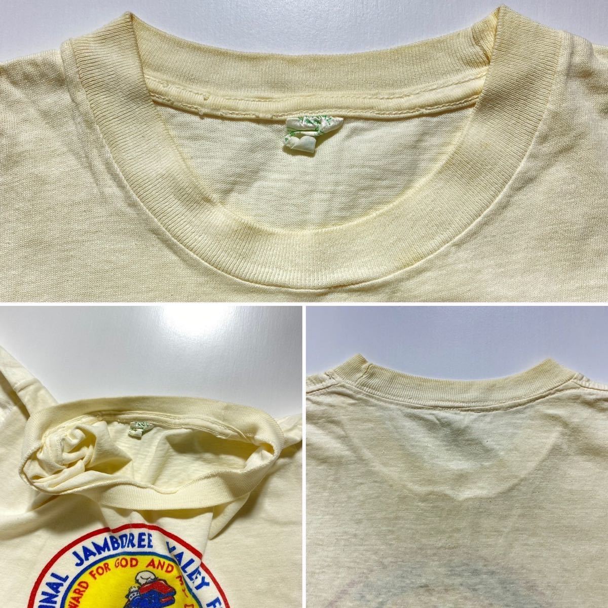 【L】50s Vintage NATIONAL JAMBOREE VALLEY FORGE Tee 50年代 ヴィンテージ ボーイスカウト 染み込みプリント Tシャツ USA製 G1960_画像3