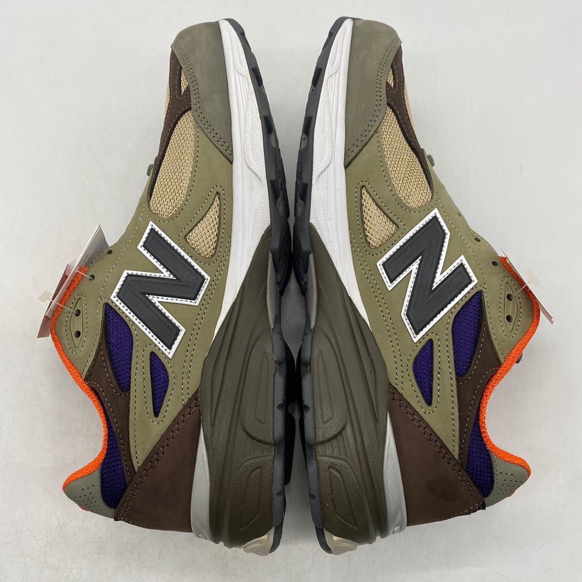 【29cm】新品 NEW BALANCE 990V3 KHAKI ORANGE ニューバランス 990V3 カーキ オレンジ (M990BT3) 4430_画像4