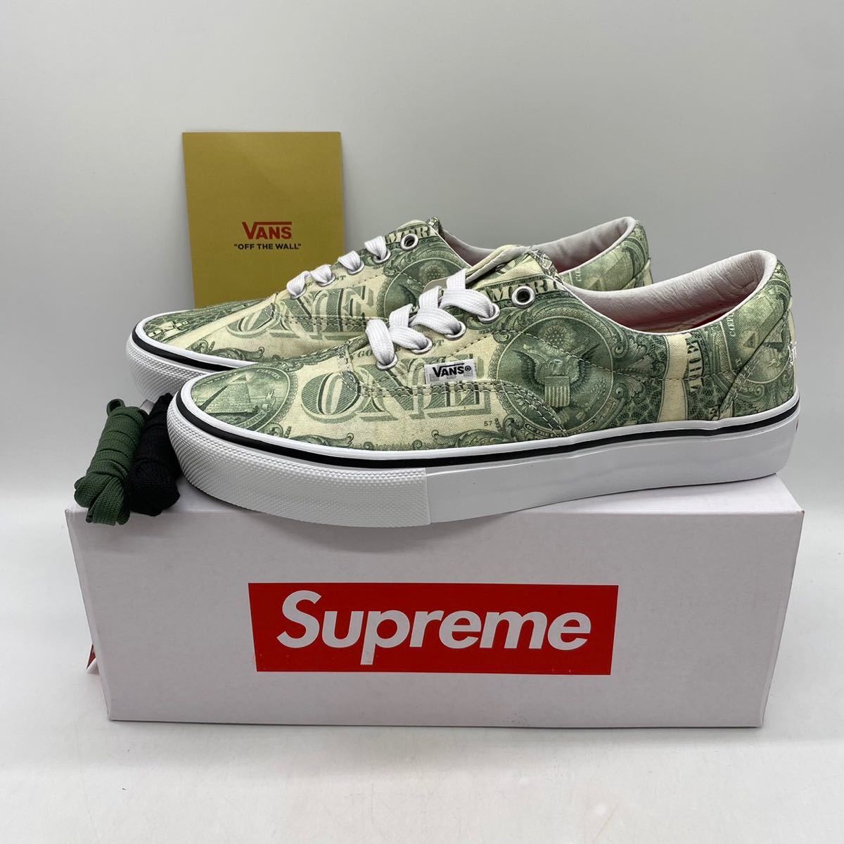 【26.5cm】新品 Supreme VANS DOLLAR ERA GREEN シュプリーム バンズ ドル エラ グリーン (VN0A5FC9GRN) 4439