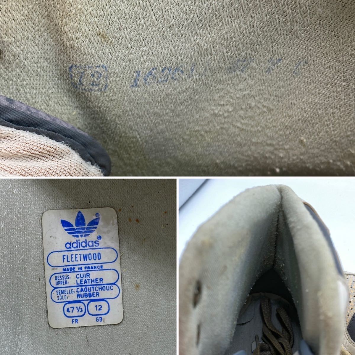 【30cm】1980s Vintage adidas Fleetwood 1980年代 ヴィンテージ アディダス フリートウッド RUN DMC フランス製 箱無し 6125_画像9