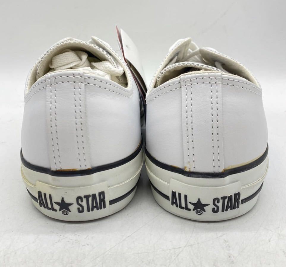 【26.5cm】新品 CONVERSE LEA ALL STAR OX WHITE コンバース レザー オールスター OX ホワイト 箱無し (1B906) 2619_画像6