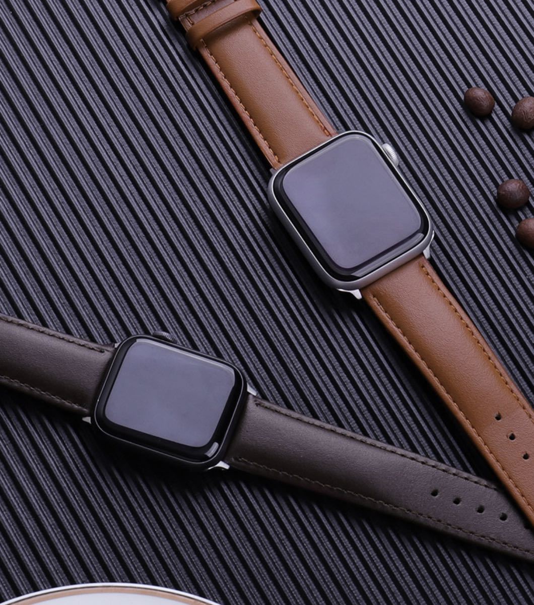 AppleWatch exchange band 42/44/45/49MM Apple watch band Apple Watch clock belt dark brown light brown sale price 2 ps 