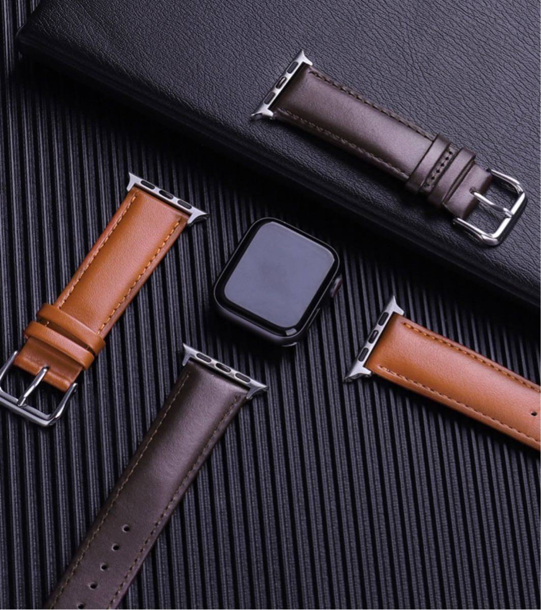 AppleWatch exchange band 42/44/45/49MM Apple watch band Apple Watch clock belt dark brown light brown sale price 2 ps 