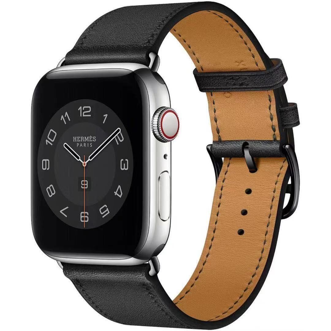 Apple Watch 革ベルト アップルウォッチ バンド 38/40/41mm 高品質アップルウオッチ交換バンド　黒_画像5