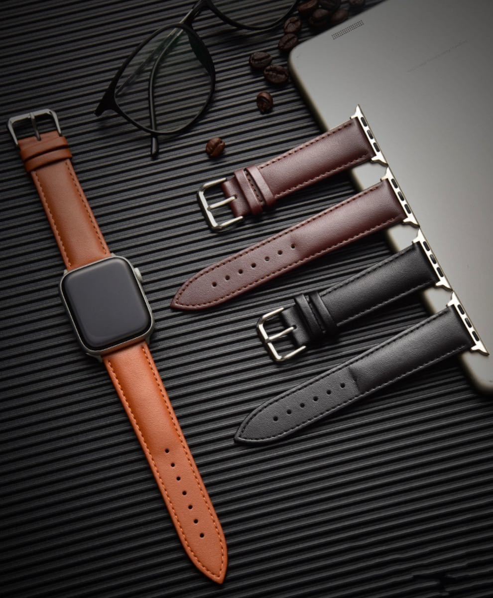 AppleWatch exchange band 42/44/45/49MM Apple watch band Apple Watch clock belt dark brown light brown sale price 2 ps 