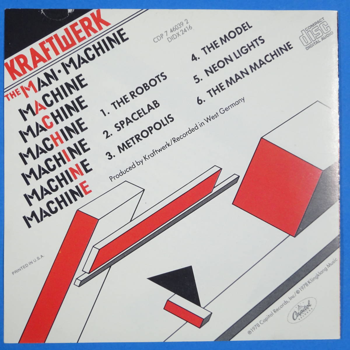 CD　クラフトワーク / 人間解体　KRAFTWERK / DIE MENSCH・MASCHINE　US盤　1987年　エレクトロポップ　テクノポップ_画像5