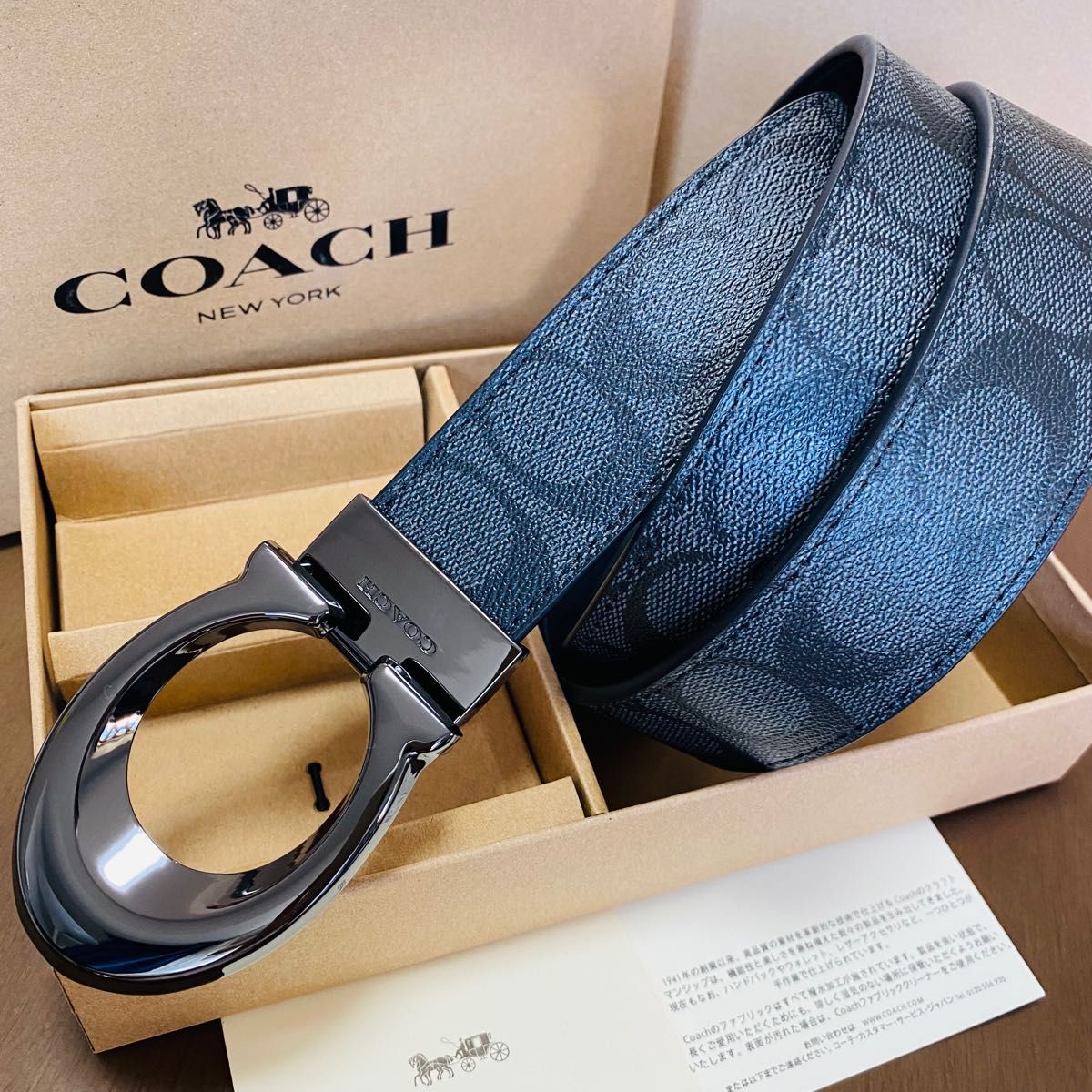 COACHコーチ新品正規品リバーシブルベルト