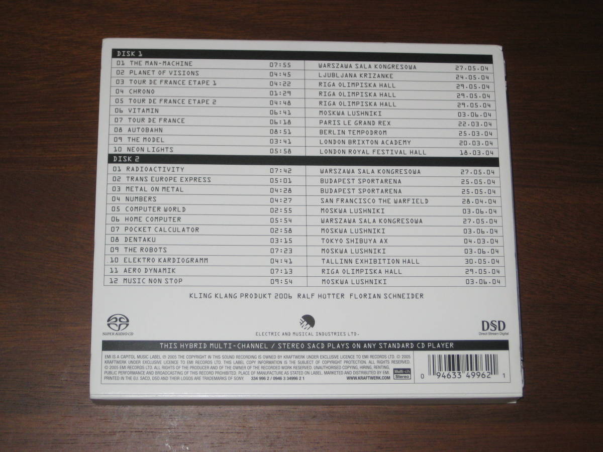 KRAFTWERK クラフトワーク/ MINIMUM-MAXIMUM 2006年発売 EMI社 Hybrid SACD 輸入盤の画像2
