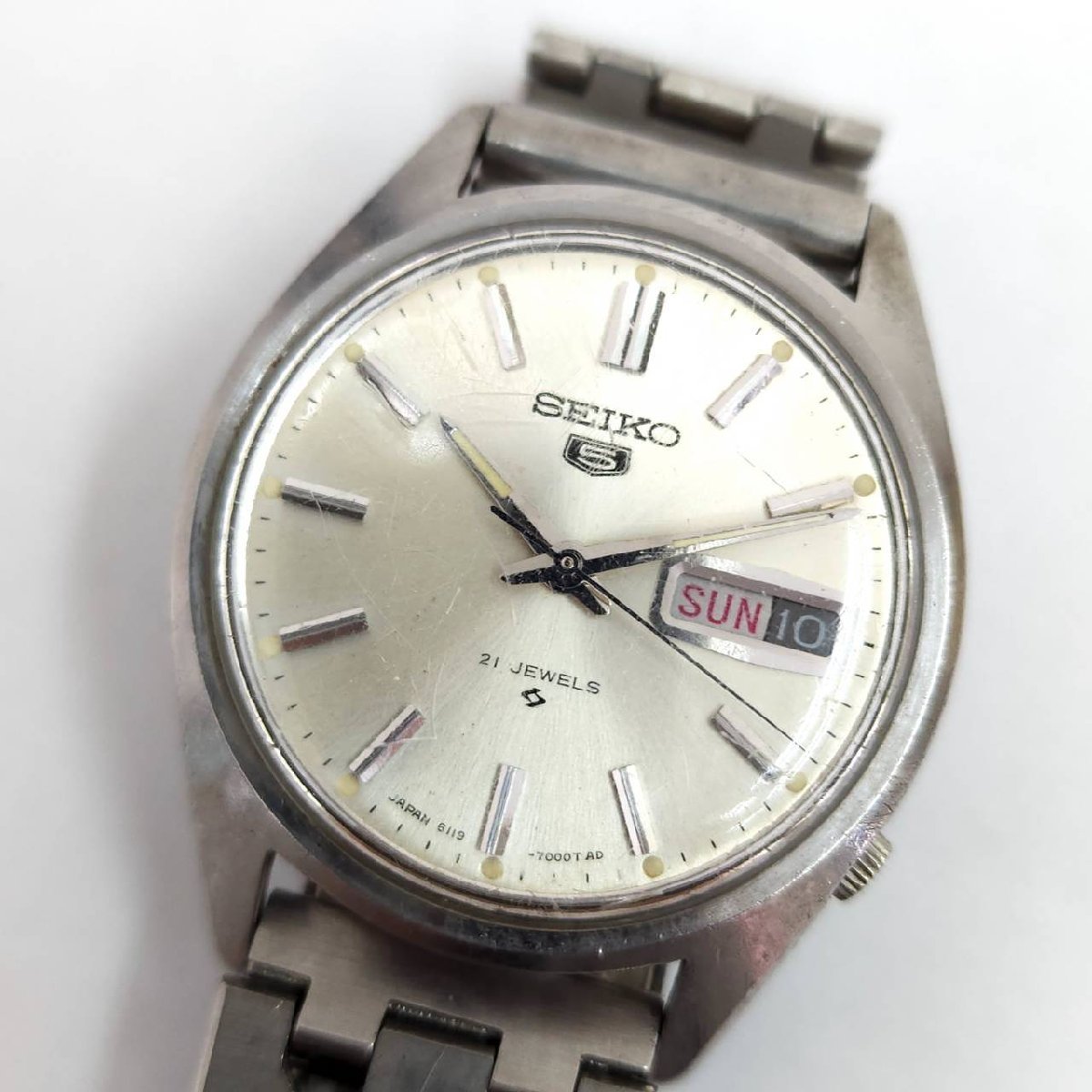 SEIKO5 セイコー5 デイデイト 21石 自動巻き 6119-7000 稼働品 メンズ