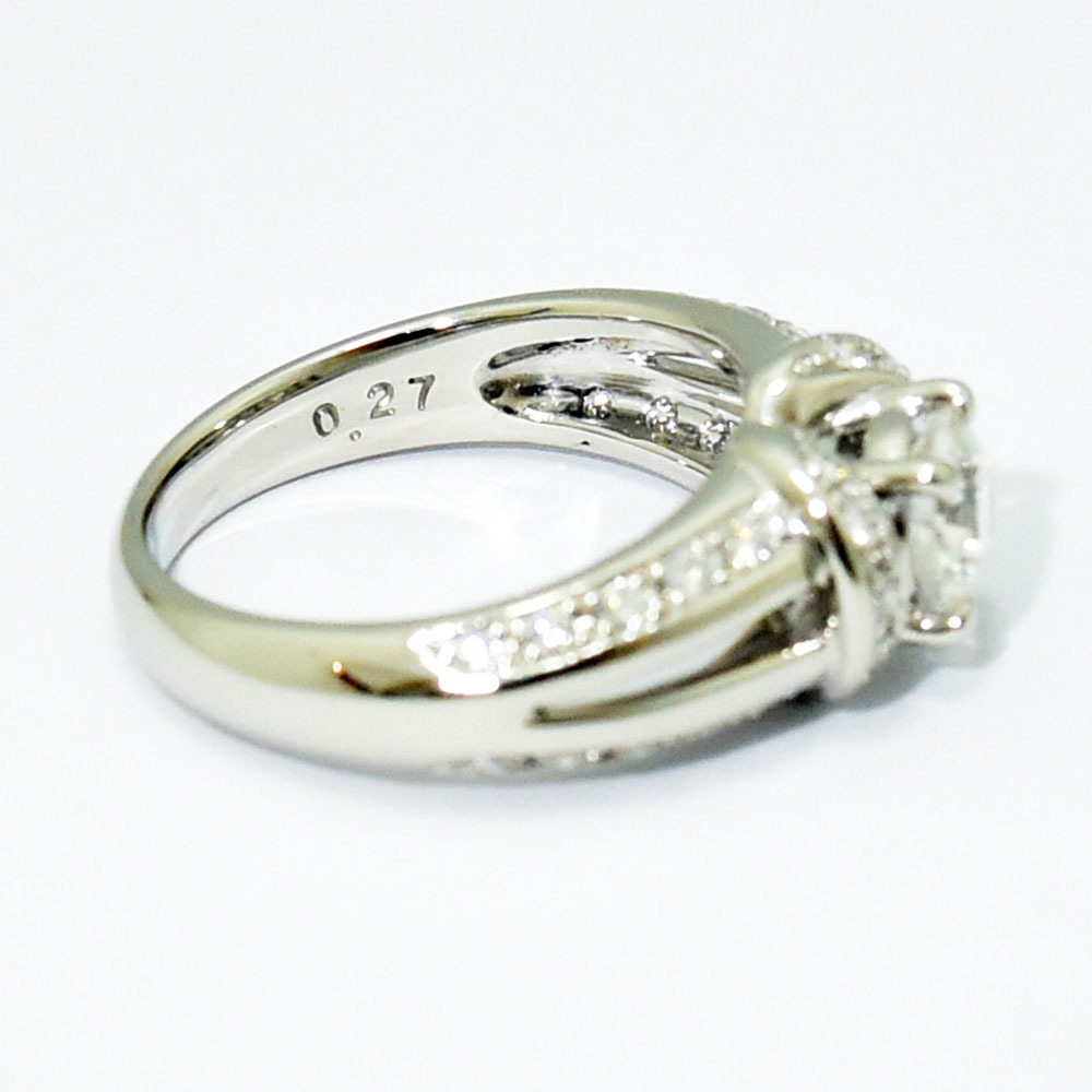 tasaki кольцо TASAKI рисовое поле мыс бриллиант 0.58 0.27 PT900 примерно 8.5 номер новый товар отделка б/у 