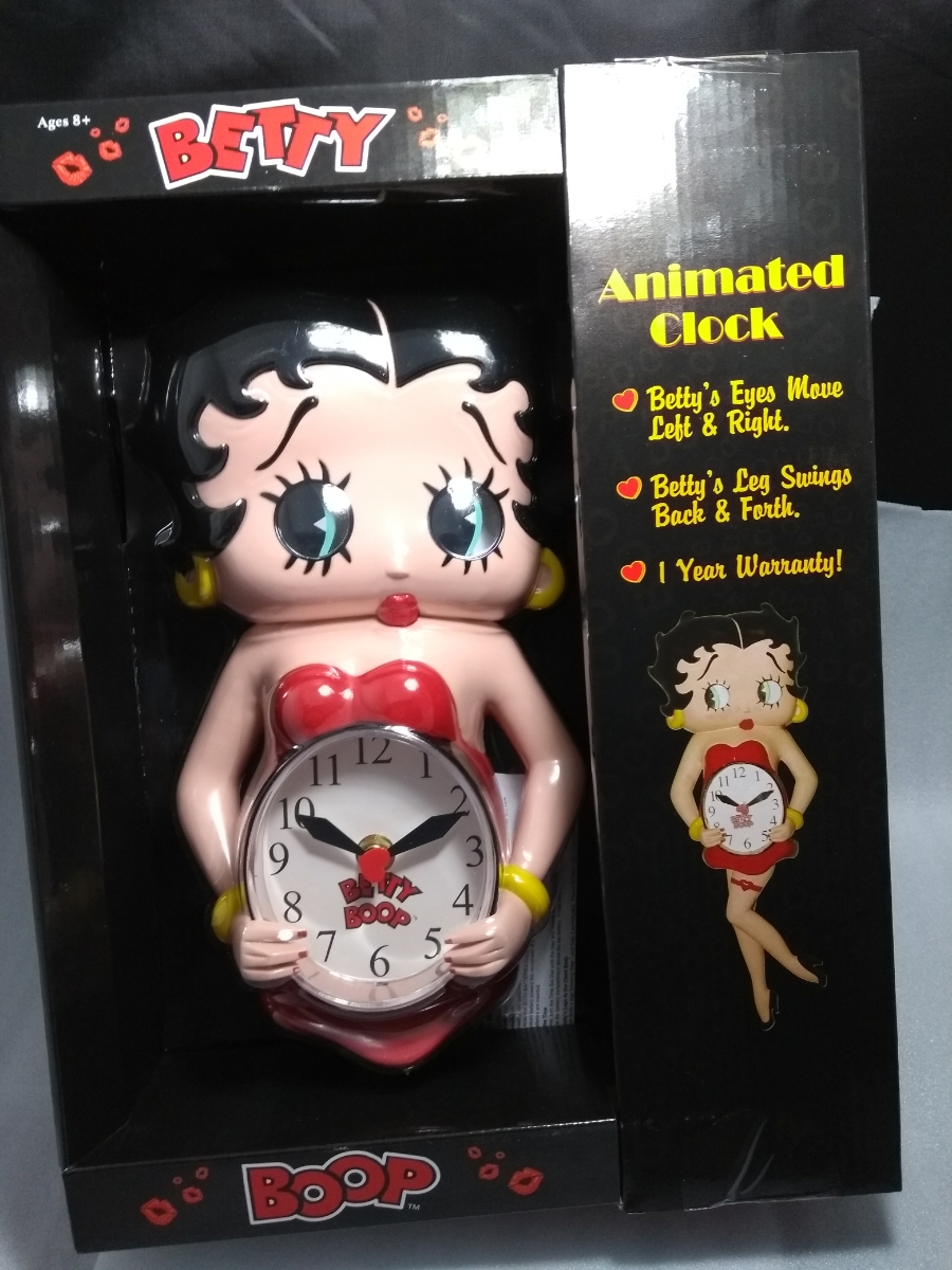 尚未在日本發布！難得一見！ Betty Boop Figia運動時鐘    原文:日本未発売品！レア希少！ Betty Boop　フィギィアモーションクロック