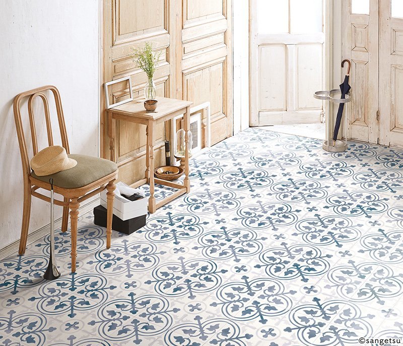 [ sun getsu] home use cushion floor HM11142 French antique tile 1.8. thickness /182. width [ housing for pattern pattern CF H floor (H FLOOR)][5]