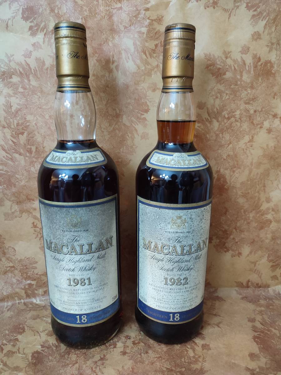 古酒 希少 MACALLAN マッカラン18年 1981 1982 2本まとめて