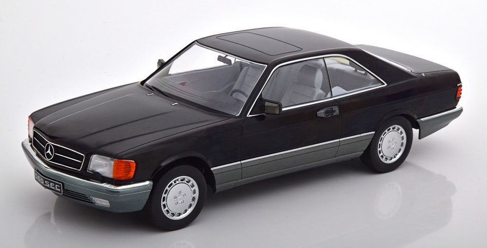 KK scale 1/18 Mercedes Benz 560 SEC C126 1985　ブラック　ダイキャスト製　メルセデス　ベンツ_画像1