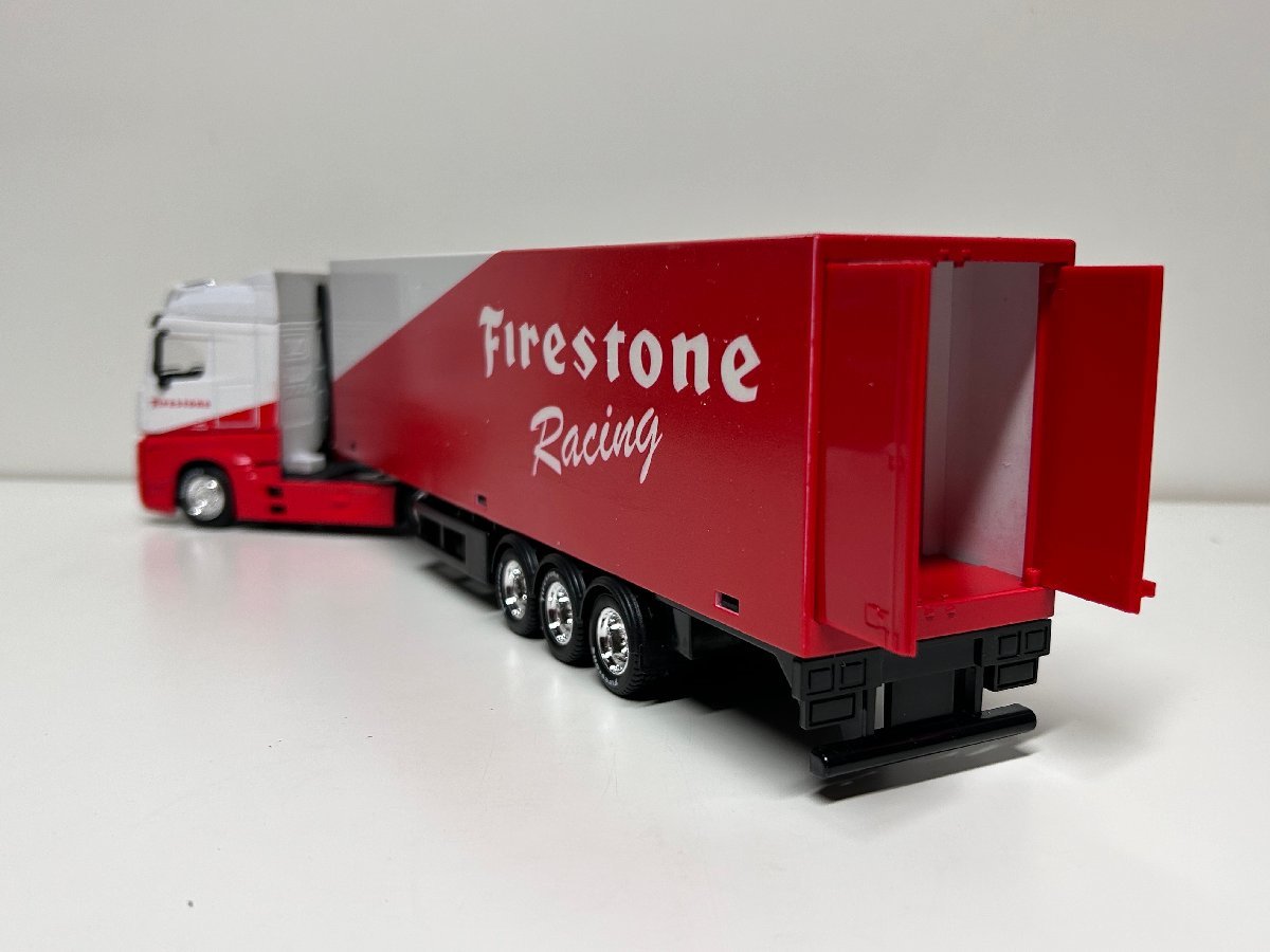 burago 1/43 Mercedes Benz Actros trailer Firestone Racing BBurago Mercedes Benz Actros not yet sale in Japan 