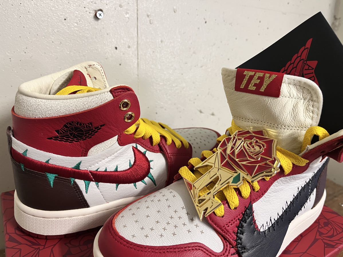 Teyana Taylor × Nike WMNS Air Jordan1☆22.5cmエアジョーダン1 ×テヤナテイラーハイカット☆検索用シカゴブルズツマ黒