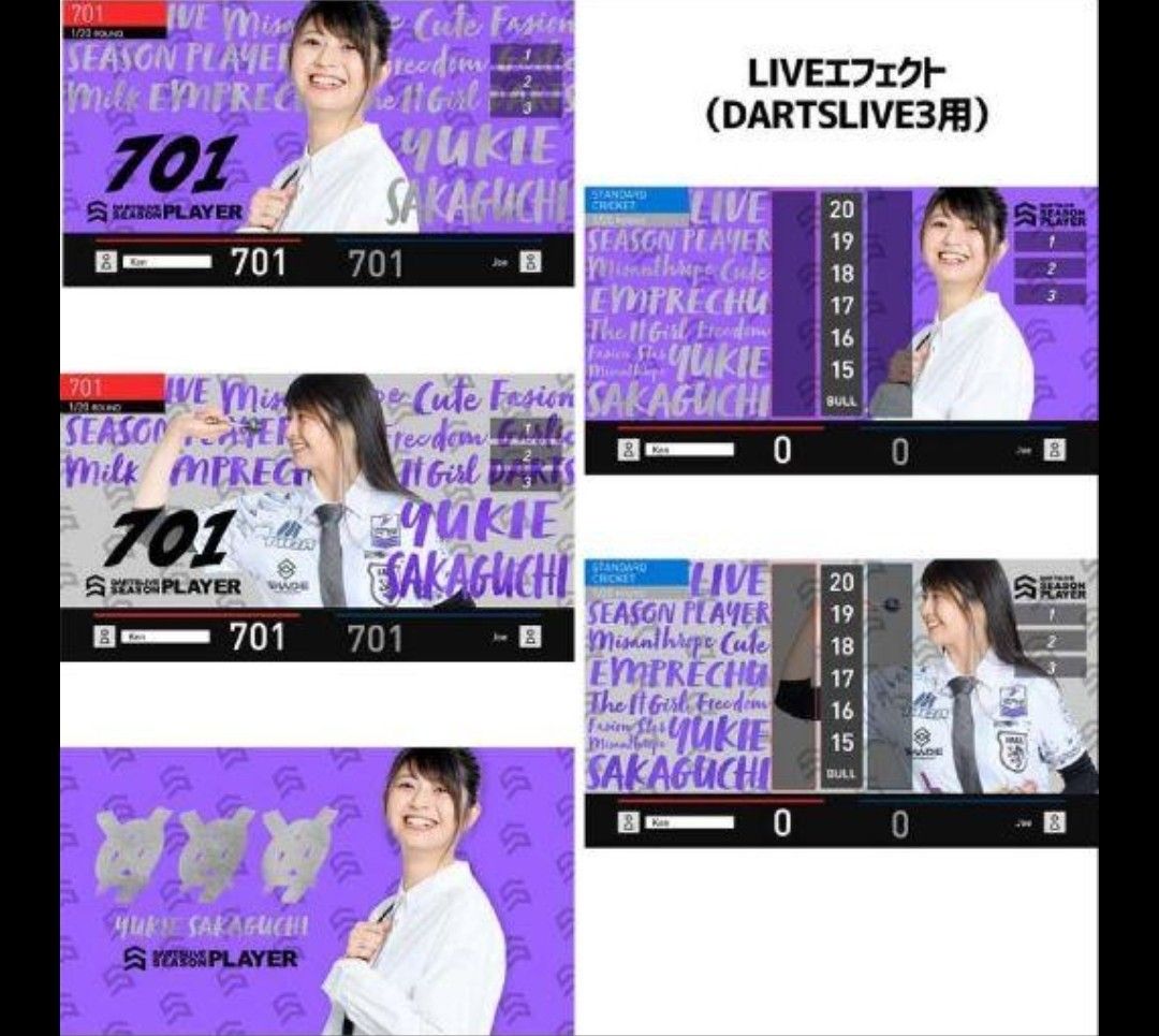 ダーツライブカード プレイヤーグッズ 坂口優希恵 さかぐち ダーツライブカード プレイヤーグッズ 坂口優希恵 さかぐち