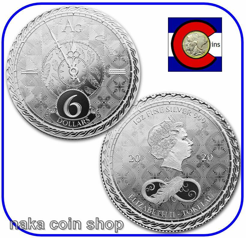 最新銀貨　超綺麗銀貨　2020 1 OZ TOKELAU CHRONOS .999 SILVER COIN BU　発行数わずか10000！