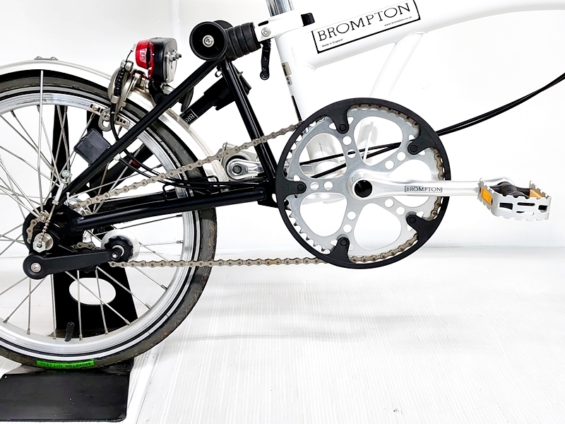 福岡)ブロンプトン BROMPTON M3L 2011年モデル クロモリ 折りたたみ自転車 16インチ ホワイトの画像4