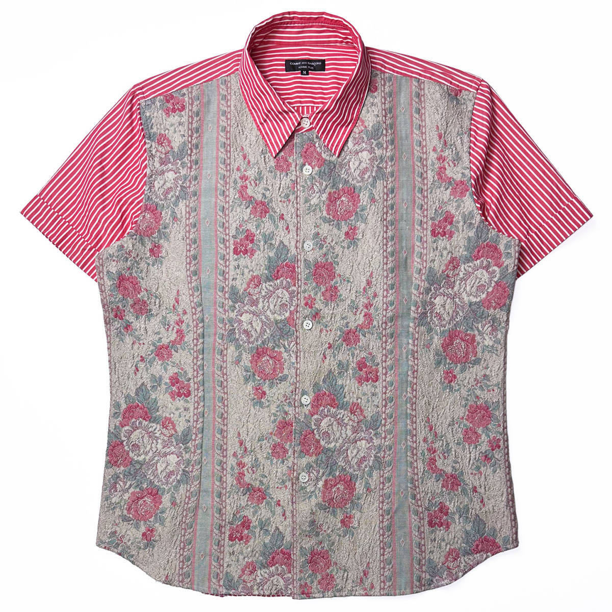 2000SS ゴブラン織 シャツ コムデギャルソンオムプリュス HOMME PLUS 進化する色 00SS 2000 Gobelin Flower Shirt Patchwork パッチワーク