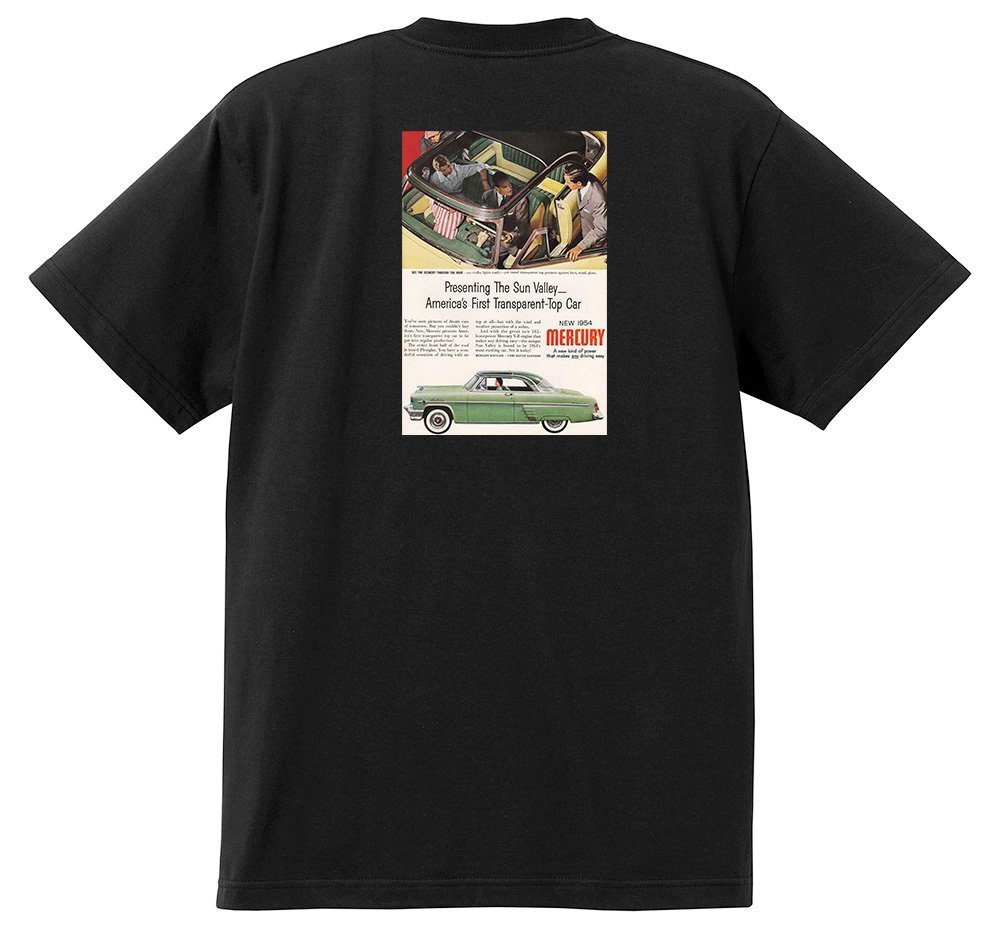 アドバタイジング マーキュリー 1242 黒 Ｔシャツ 1954 モントクレア モナーク ホットロッドローライダー フォード アドバタイズメント_画像1