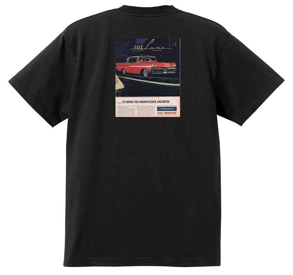 アドバタイジング マーキュリー 1221 黒 Ｔシャツ 1958 パークレーン モントレー モントクレア ホットロッド アドバタイズメント_画像1