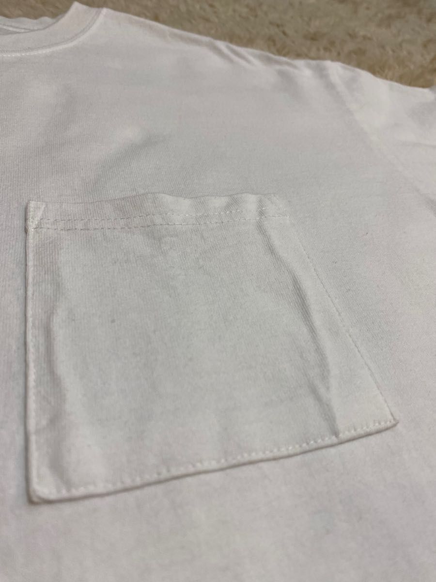 FREAK’S STORE シンプル胸ポケ付き白Tシャツ【24時間以内匿名配送】 ポケットTシャツ