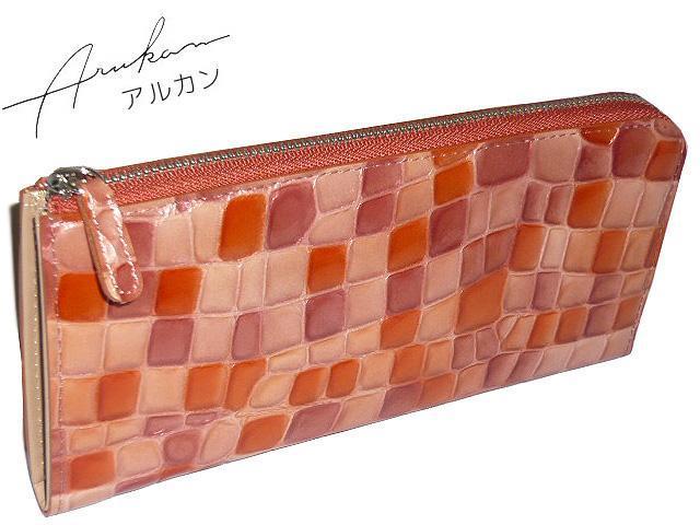 アルカン メテオール ラウンドファスナー長財布 1288-302 ピンク-