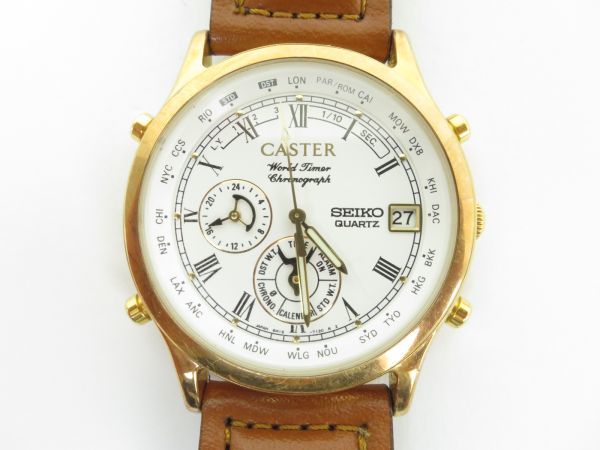 SEIKO セイコー メンズ腕時計 クオーツ 6M15-7030 ワールドタイム
