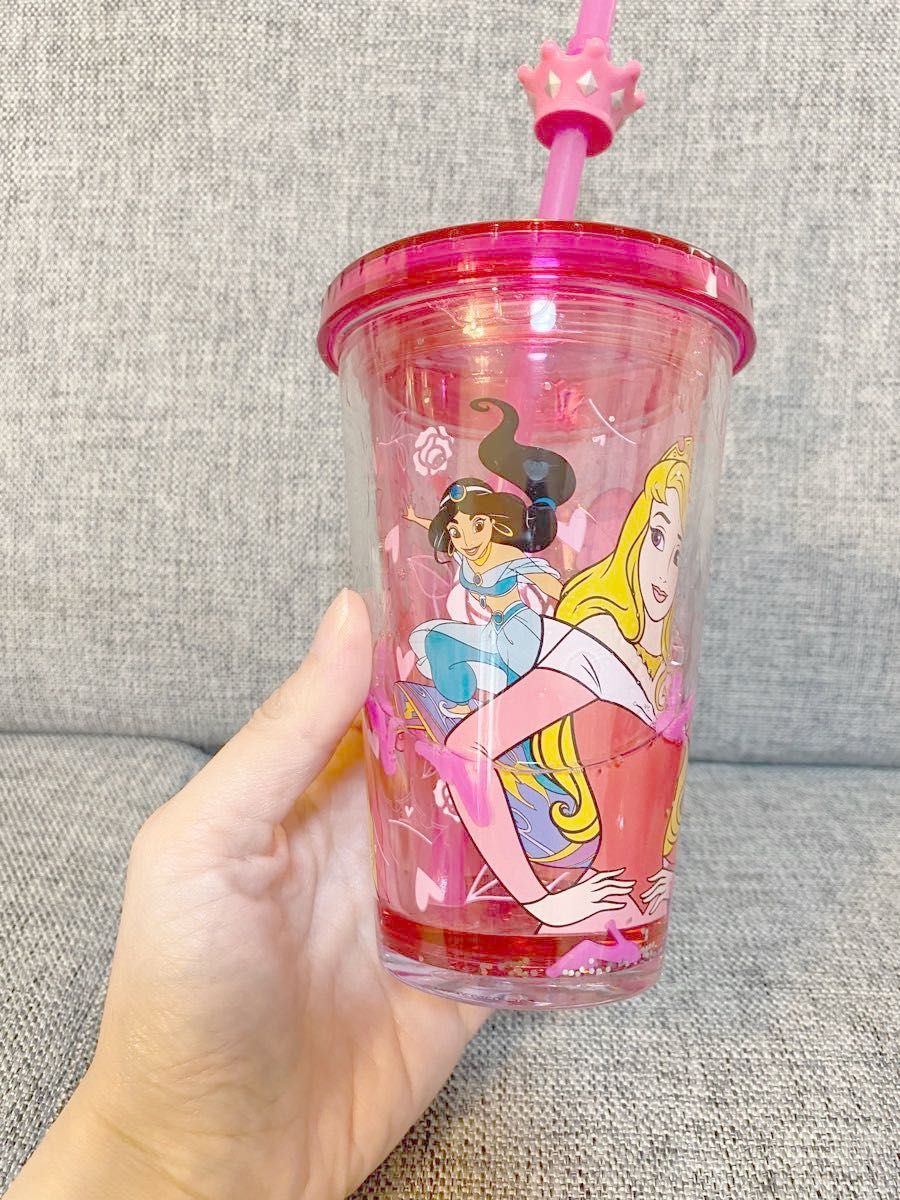 【中古・美品】ディズニーストア　プリンセス　タンブラー