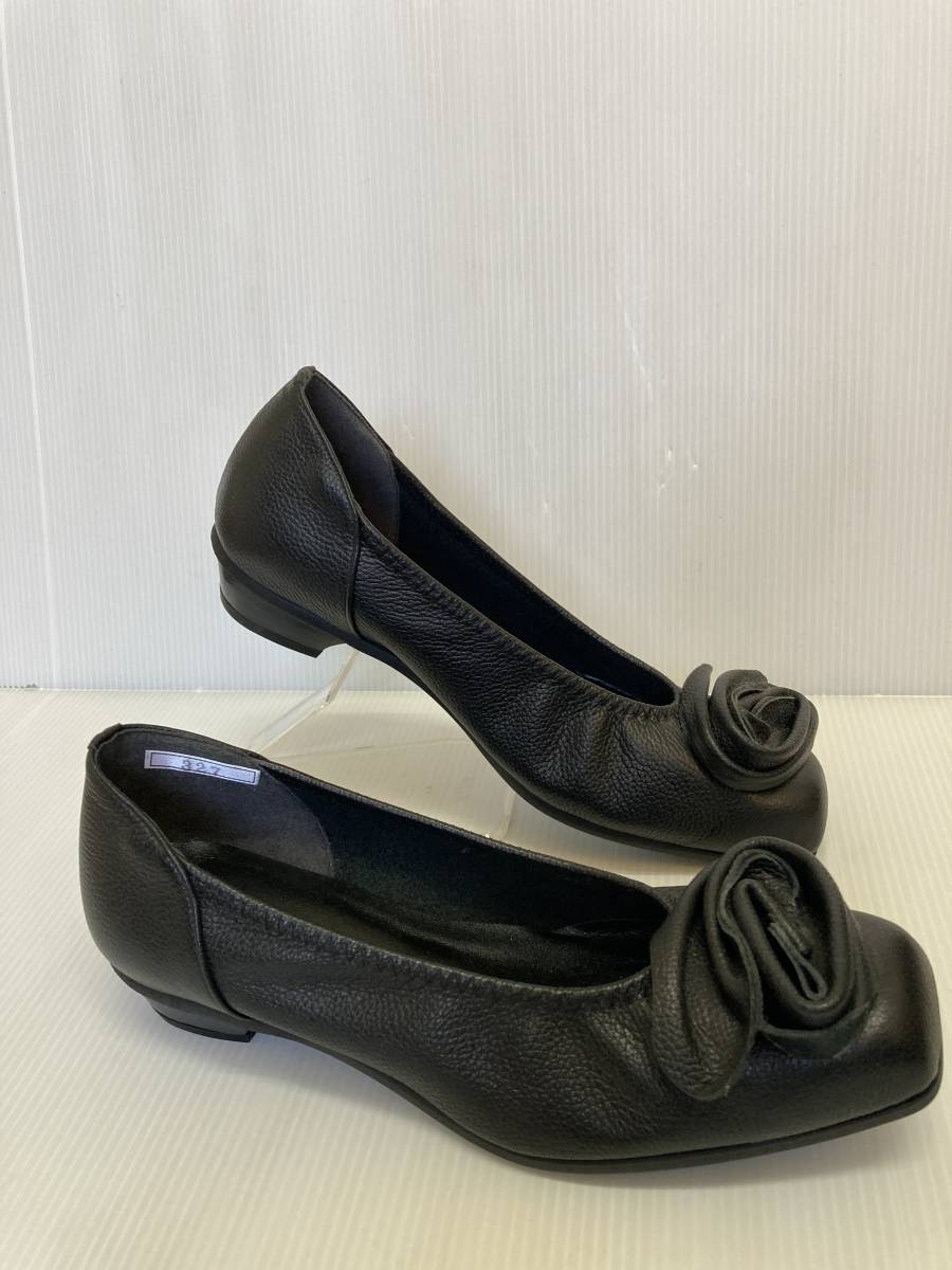 上品な お買い得!madame LOIR カジュアル革パンプス 73-327 ブラック